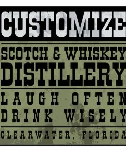 BarMan CUSTOMIZABLE Coaster - 3.5in Square Foam - Distillery Design -BarMan Shop square foam coaster green distillery web1 700x700