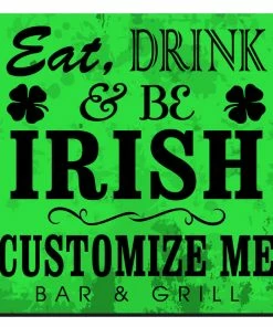 BarMan CUSTOMIZABLE Coaster - 3.5in Square Foam - Irish Design -BarMan Shop square foam coaster green irish web1 700x700