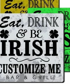 BarMan CUSTOMIZABLE Coaster - 3.5in Square Foam - Irish Design