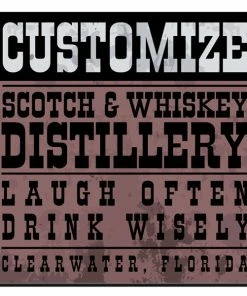 BarMan CUSTOMIZABLE Coaster - 3.5in Square Foam - Distillery Design -BarMan Shop square foam coaster pink distillery web1 700x700