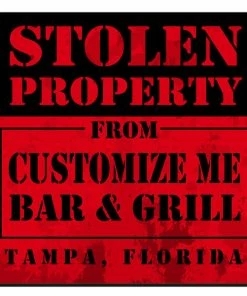BarMan CUSTOMIZABLE Coaster - 3.5in Square Foam - Stolen Property Design -BarMan Shop square foam coaster red stolen web1 1 700x700
