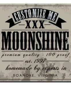 BarMan CUSTOMIZABLE Coaster - 3.5in Square Foam - Moonshine Design -BarMan Shop square foam coaster tan moonshine web1 700x700