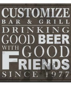 BarMan CUSTOMIZABLE Coaster - 3.5in Square Foam - Friends Design -BarMan Shop square foam coaster taupe friends web1 700x700