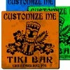 BarMan CUSTOMIZABLE Coaster - 3.5in Square Foam - Tiki Design -BarMan Shop square foam coaster tiki web 700x700
