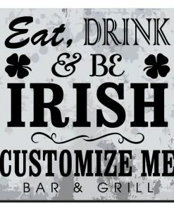 BarMan CUSTOMIZABLE Coaster - 3.5in Square Foam - Irish Design -BarMan Shop square foam coaster white irish web1 700x700