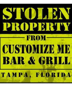 BarMan CUSTOMIZABLE Coaster - 3.5in Square Foam - Stolen Property Design -BarMan Shop square foam coaster yell stolen web1 700x700
