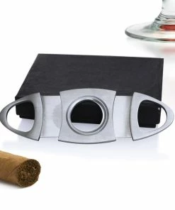 BarMan Double Blade Guillotine Cigar Cutter -Stainless Steel -BarMan Shop stainless steel cigar cutter 800 700x700