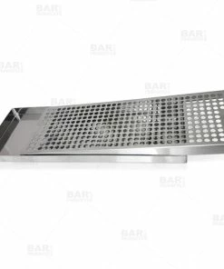 BarMan BarConic® Stainless Steel Drip Tray - Holes - 16" X 6" -BarMan Shop stainless steel service dip tray 700x700
