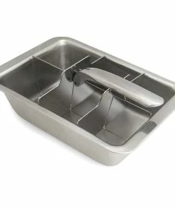 BarMan Large Stainless Steel Ice Cube Tray - Retro Style