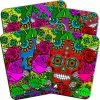 BarMan Cork Bottom Coasters - Sugar Skulls Series - 4" -BarMan Shop sugar skulls cork bottom beer coasters 700x700