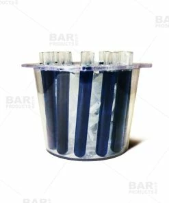 BarMan BarConic® Test Tube Shooter Ice Bucket - Clear - 12 Tubes -BarMan Shop test tube shooter bucket blue ice2 600 700x700