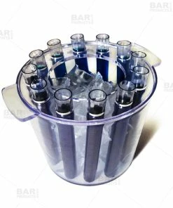 BarMan BarConic® Test Tube Shooter Ice Bucket - Clear - 12 Tubes