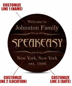 BarMan Wooden Round Coasters - Customizable - Speakeasy Theme - Set Of 4 -BarMan Shop wood coasters custom main shot speakeasy customize add your name 700x700