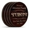 BarMan Wooden Round Coasters - Customizable - Speakeasy Theme - Set Of 4 -BarMan Shop wood coasters custom main shot speakeasy customize 700x700