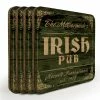 BarMan Wooden Square Coasters - Customizable - Irish Theme - Set Of 4